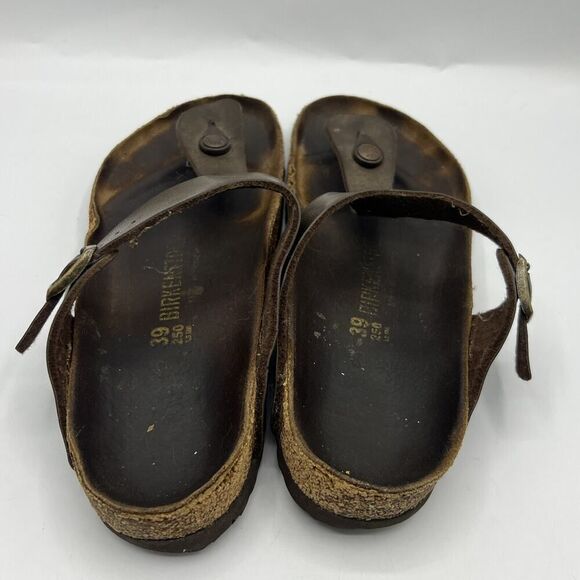 BIrkenstock Gizeh Birko Sandals Womens 8 Flor Flip Flop Brown Size 39 Germany - Picture 8 of 12